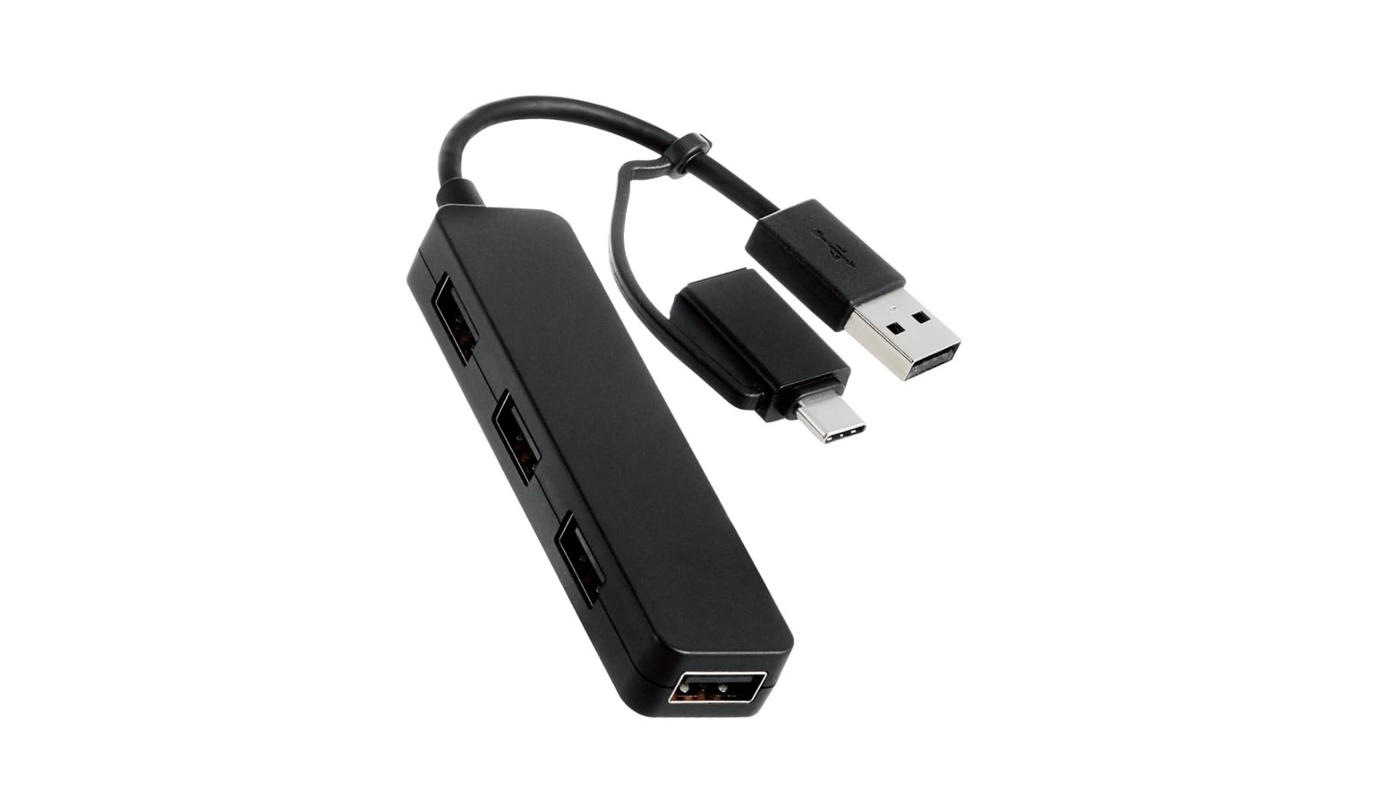 Elecom USB 2.0 Hub 4 Port Adapter - Black (U2H-CA4003BBK)