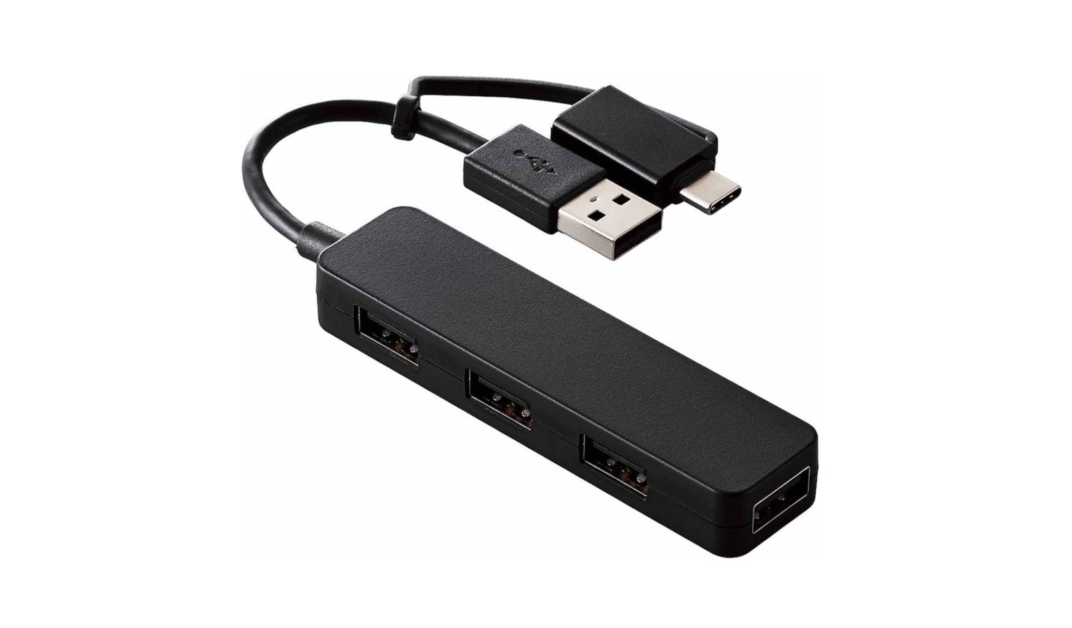 Elecom USB 2.0 Hub 4 Port Adapter - Black (U2H-CA4003BBK)_1