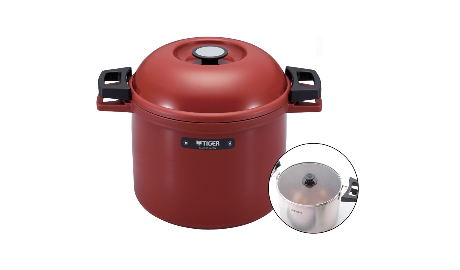 Tiger 4.5L Non-Electric Thermal Cooker - Blanc Rouge (NFH-G450 (RJ))
