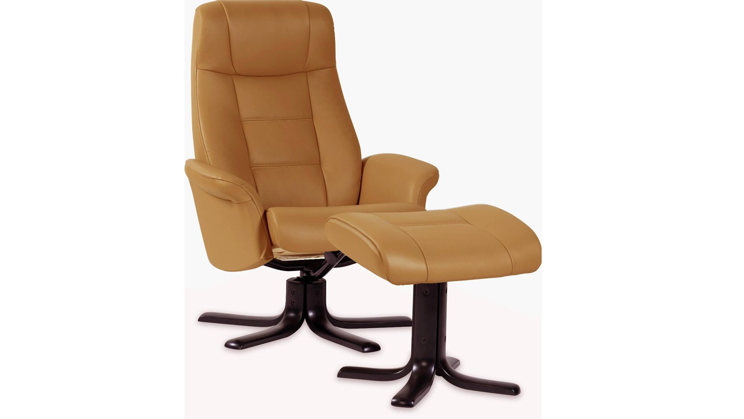 IMG Scandi 122 Leather Star Base Recliner (P328 Straw-Espresso)