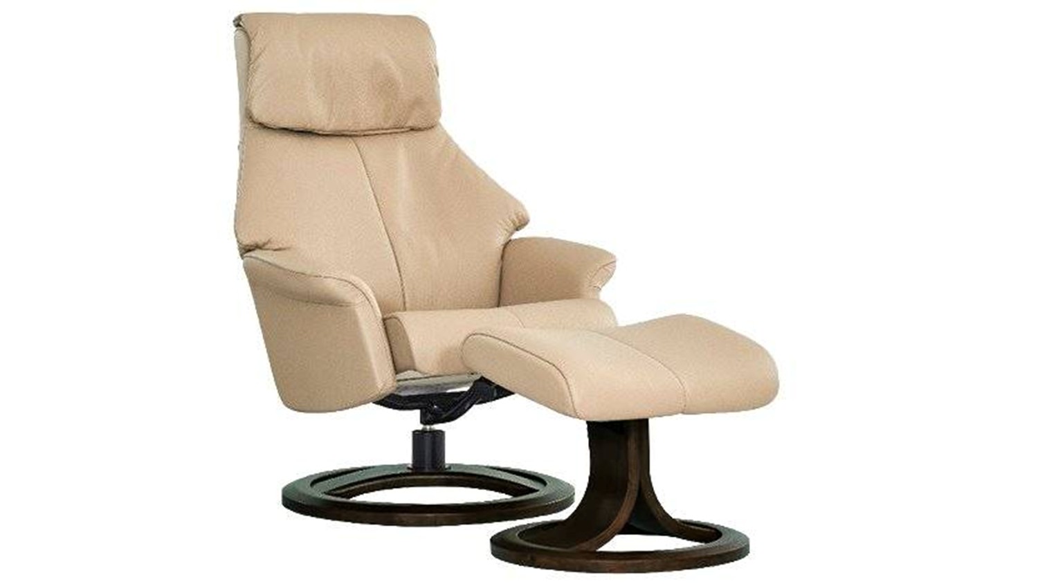 IMG Scandi 150 Leather Ring Base Recliner (P307 Latte-Espresso)