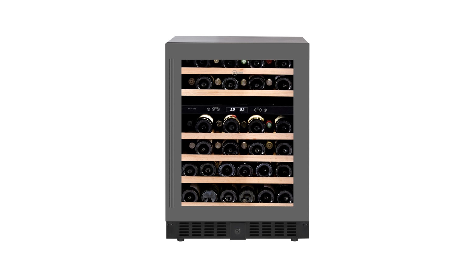 Mayer 145L 46-Bottles Wine Chiller - Gun Metal (MMWC46GM)