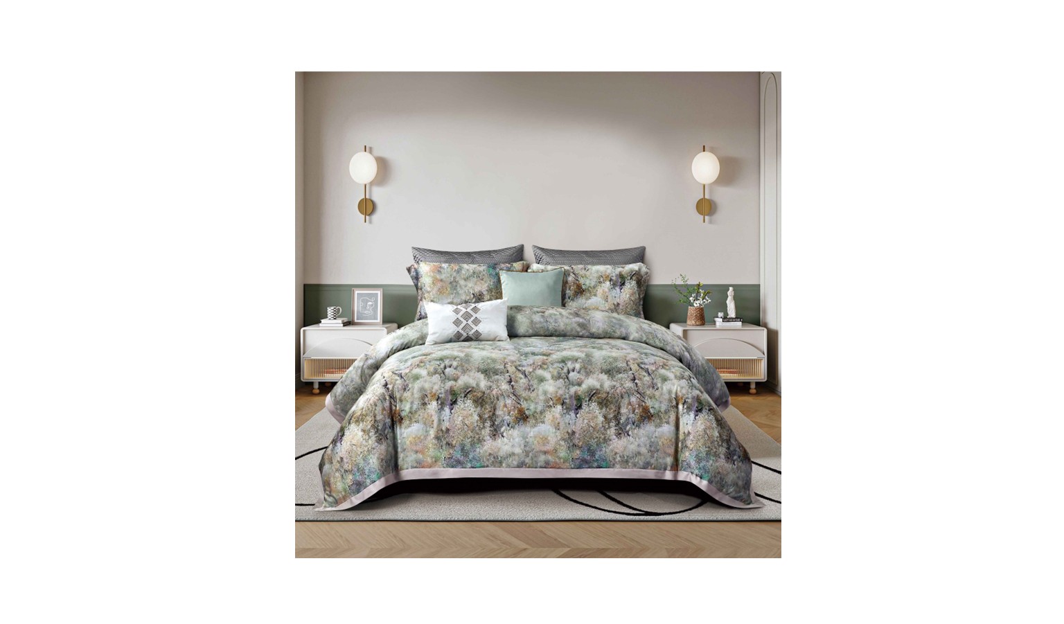Kiff Hollyhock Fitted Sheet Set King - GDM