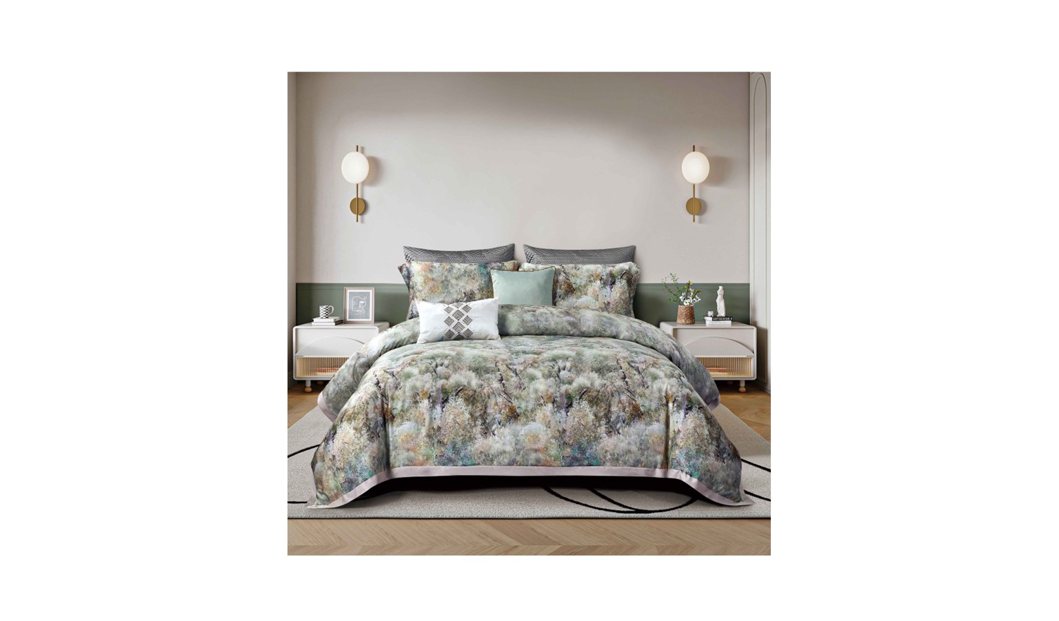 Kiff Hollyhock Fitted Sheet Set Super Single - GDM