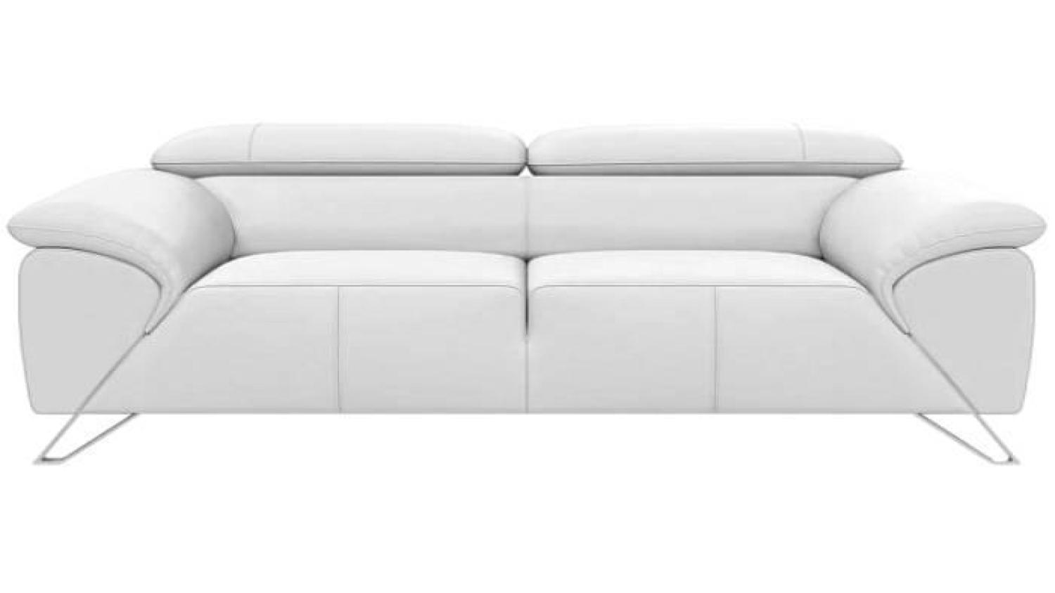 Nicoletti Home Tesla 3 Seater Italian Leather Sofa - Bianco