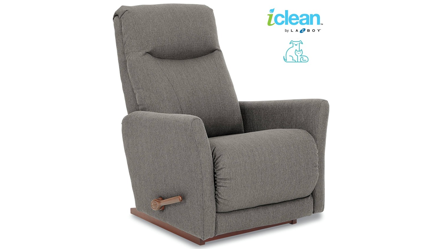 La-Z-Boy Harmony 10T iClean Pet Friendly Fabric Rocker Recliner - Platinum