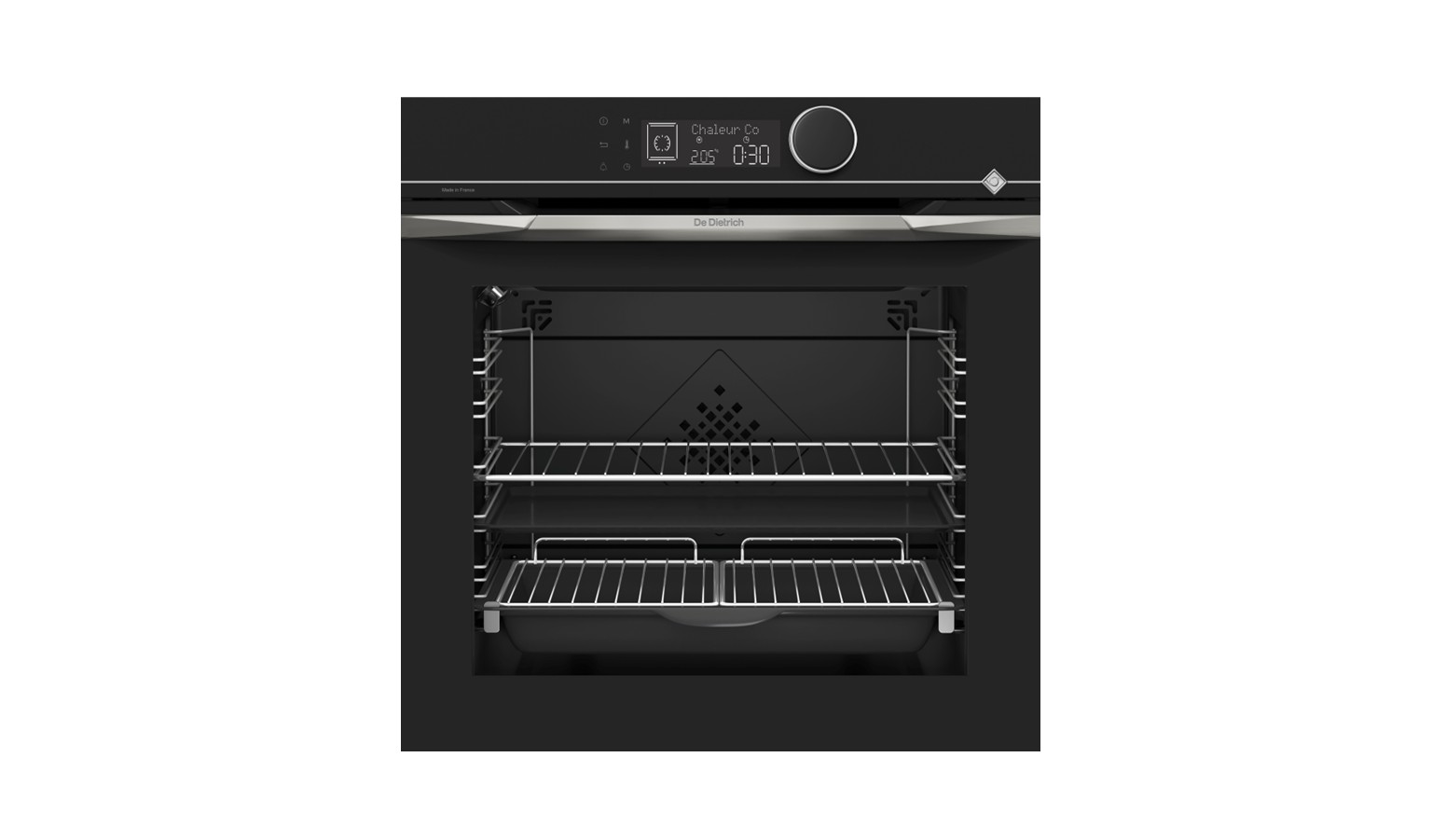 De Dietrich 73L Built-In Pyrolytic Oven - Stellar Steel (DOP4543X)
