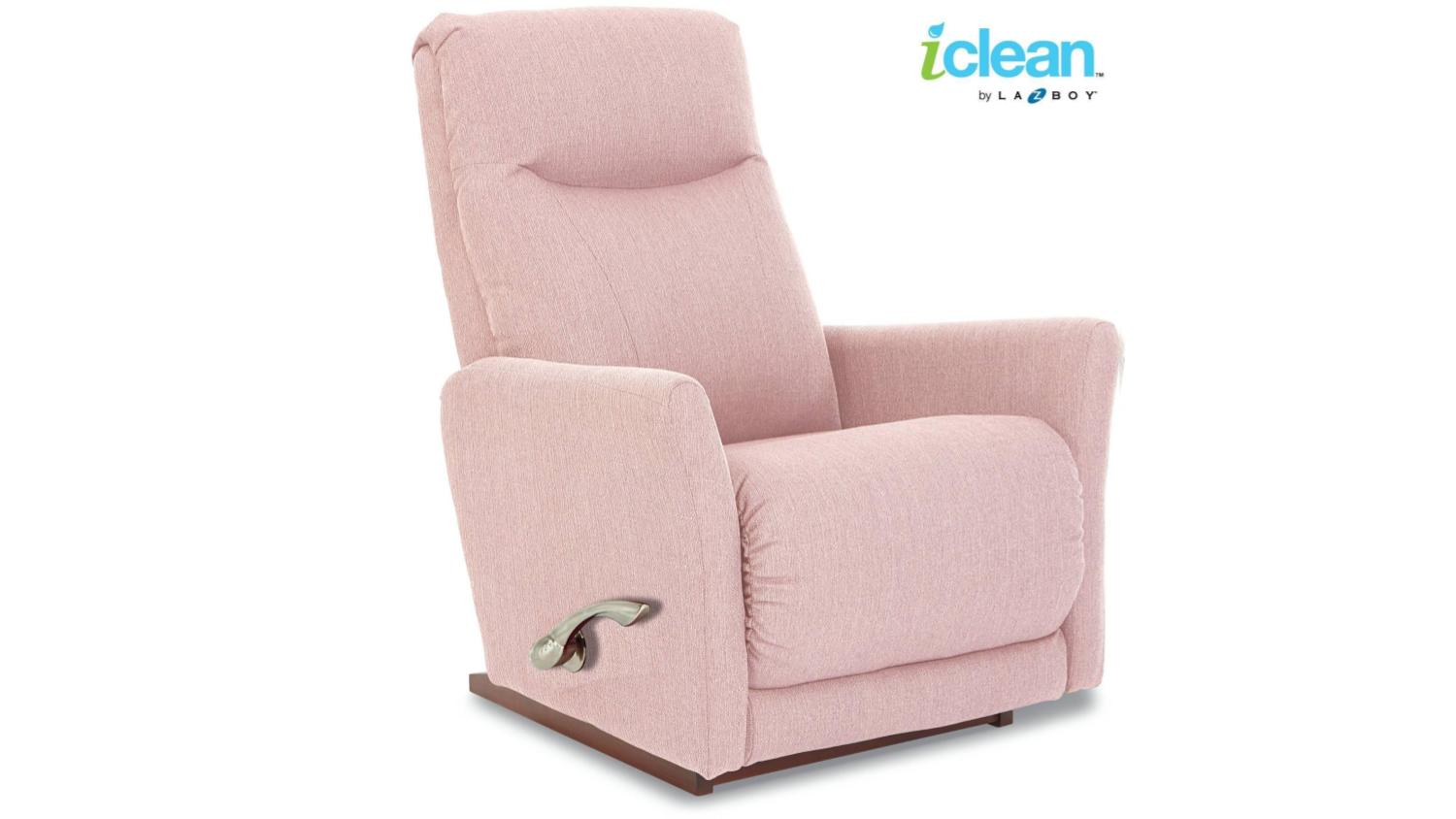 La-Z-Boy Harmony 10T iClean Fabric Rocker Recliner - Petal