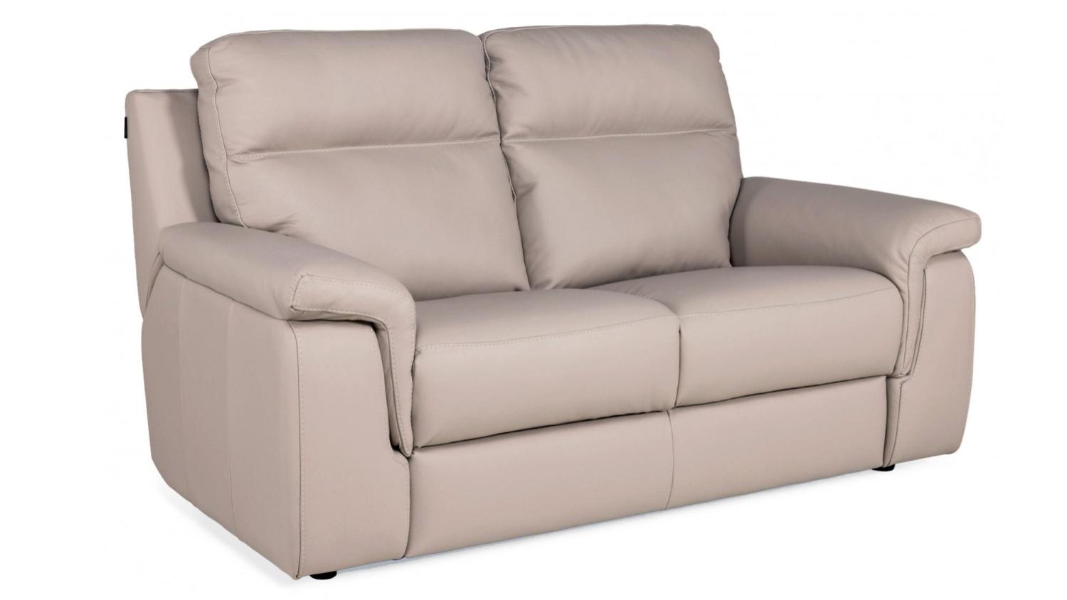 Alan Italian Made Full Leather Fixed Seat 2 Seater Sofa