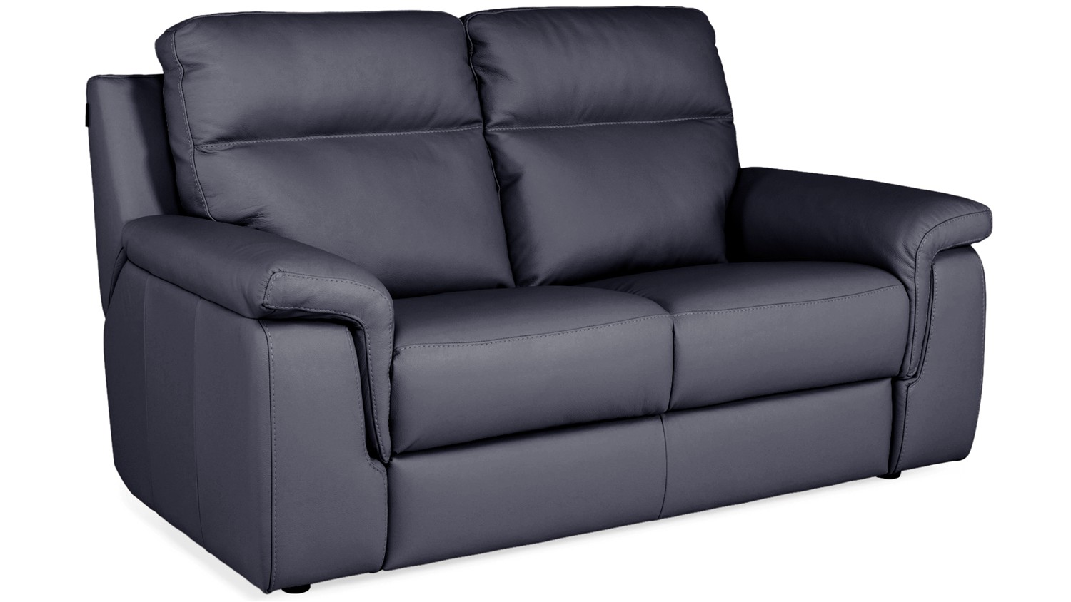 Nicoletti Home Alan 2 Seater Italian Leather Sofa - Blue