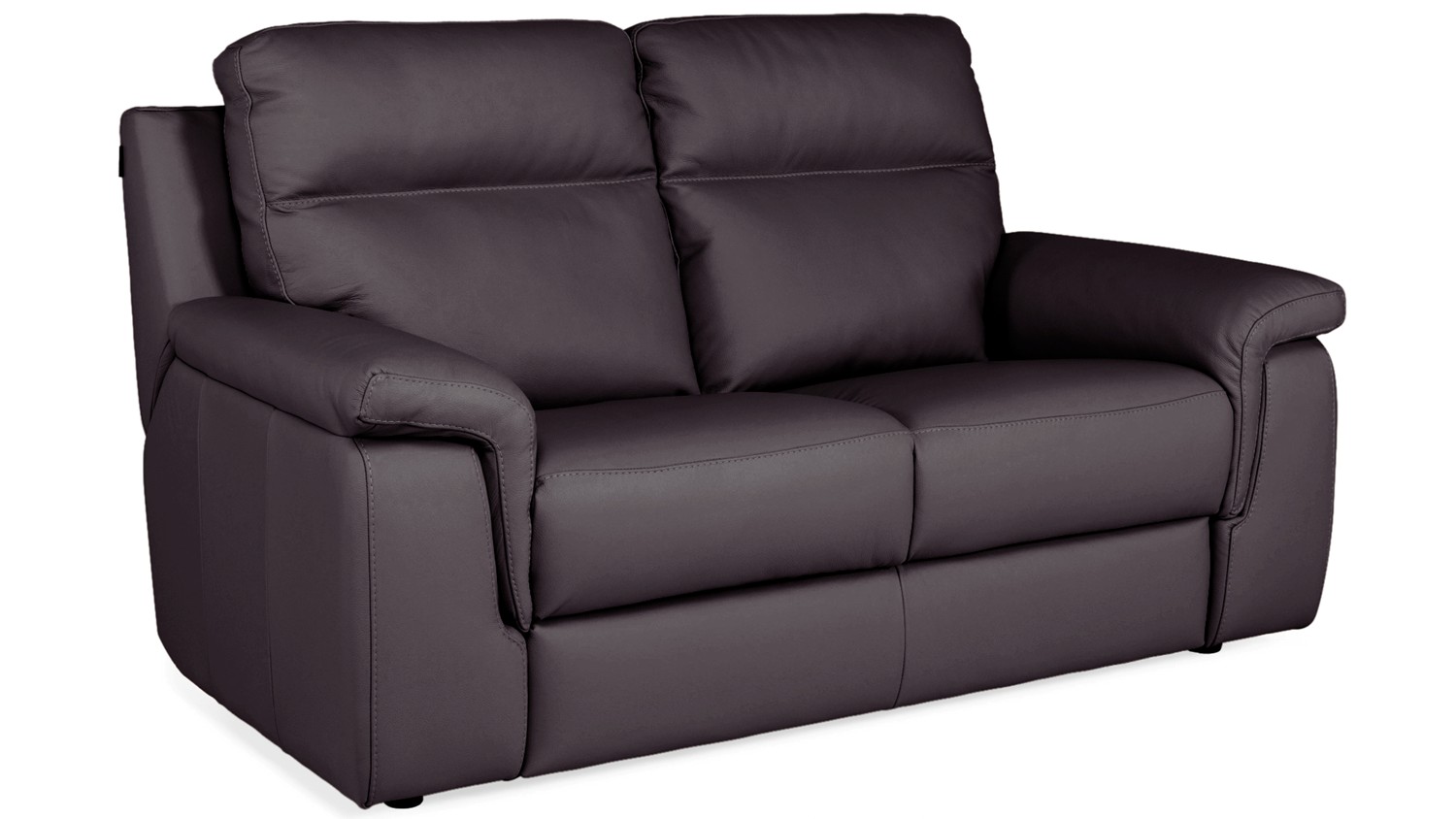 Nicoletti Home Alan 2 Seater Italian Leather Sofa - Chocolate
