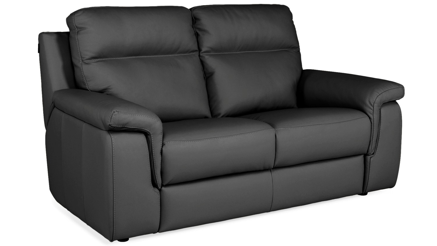 Nicoletti Home Alan 2 Seater Italian Leather Sofa - Nero