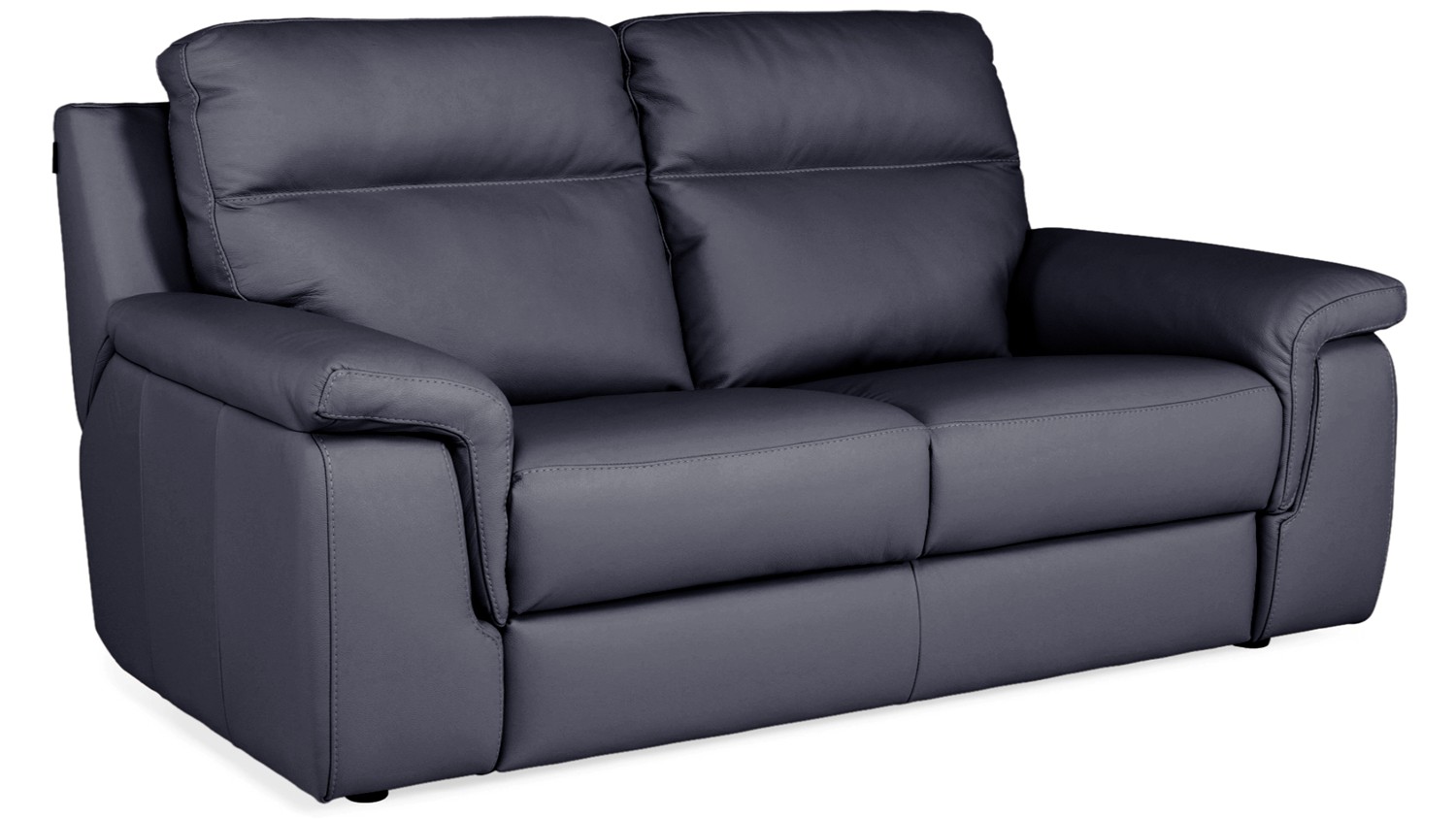 Nicoletti Home Alan 3 Seater Italian Leather Sofa - Blue
