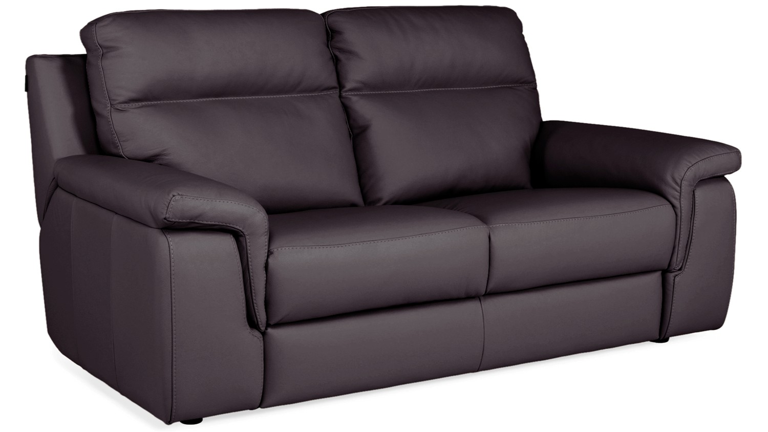 Nicoletti Home Alan 3 Seater Italian Leather Sofa - Chocolate