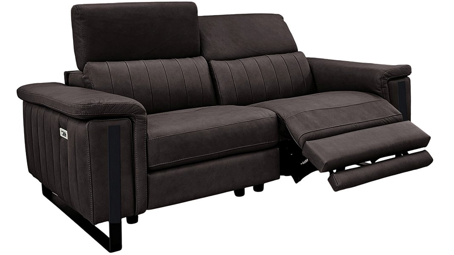 Cubo Rosso SUMMER 2 Seater Italian Leather Electric Recliner Sofa - Testa Di Moro