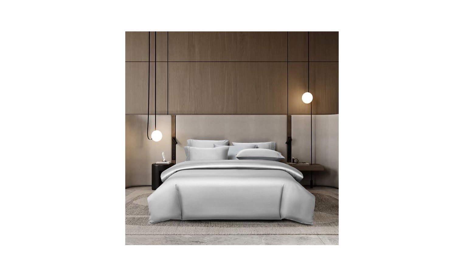 Canopy Creek King Fitted Sheet Set - Silver