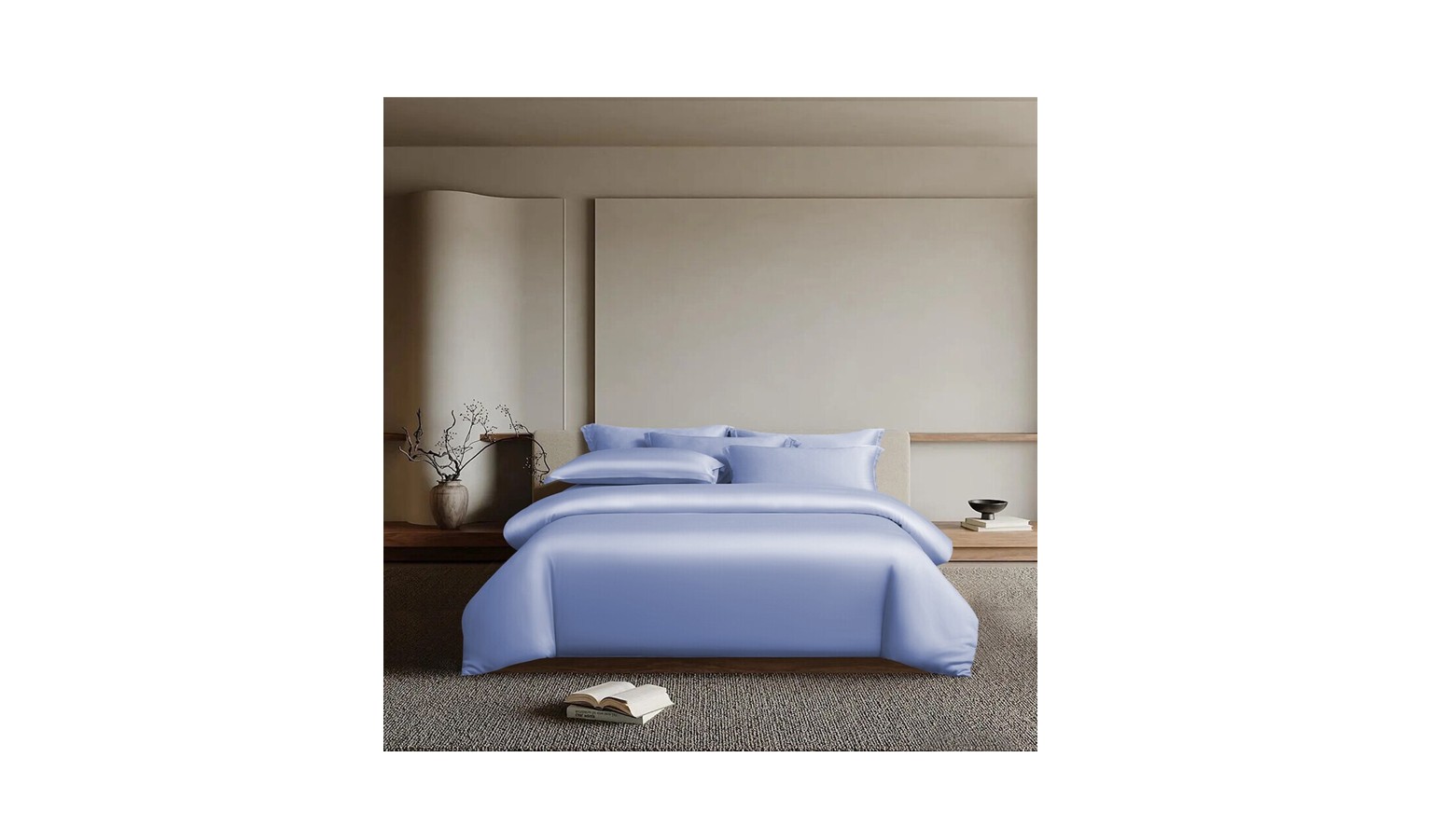 Canopy Balmi Fitted Sheet Set Super Single - Blue Dust