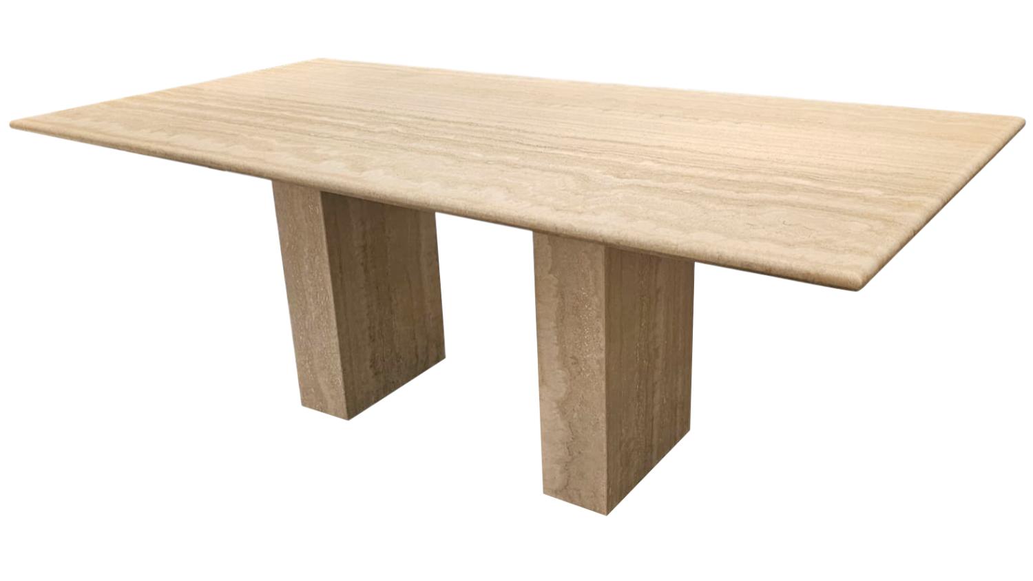 Stone International Glinda 170cm Italy Made Travetine Dining Table