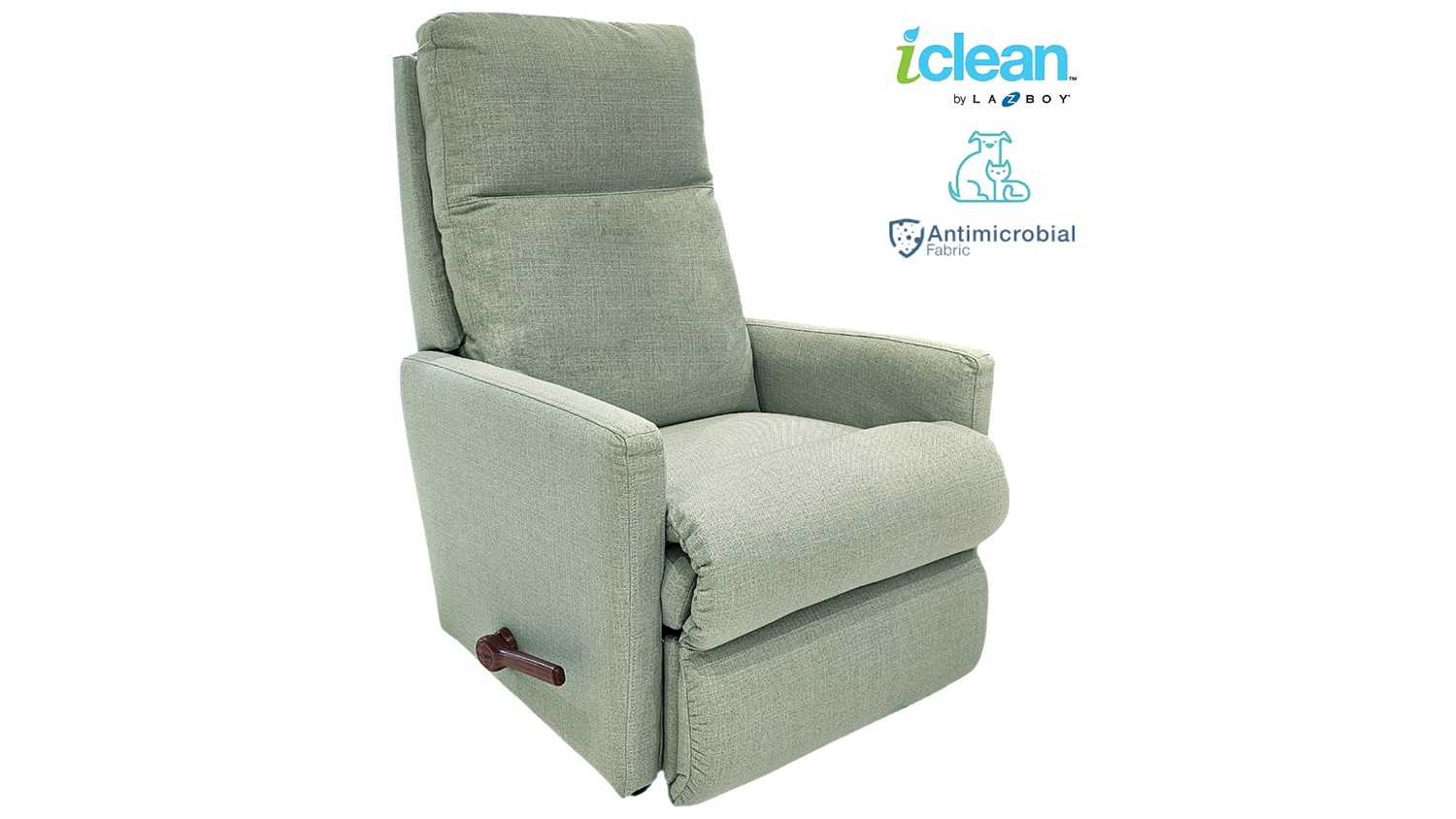 La-Z-Boy Rayna 10T iClean Pet Friendly & Antimicrobial Fabric Rocker Recliner - Spa