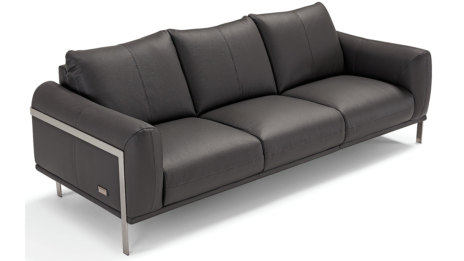 Innova VANCOUVER 3 Seater Italian Leather Sofa - Dark Clay