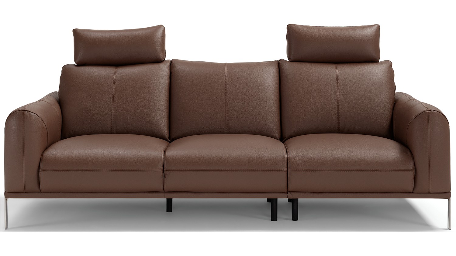 Innova VANCOUVER 3 Seater Italian Leather Sofa - Dark Cognac