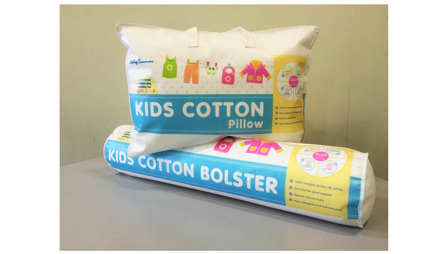 kids bolster pillow