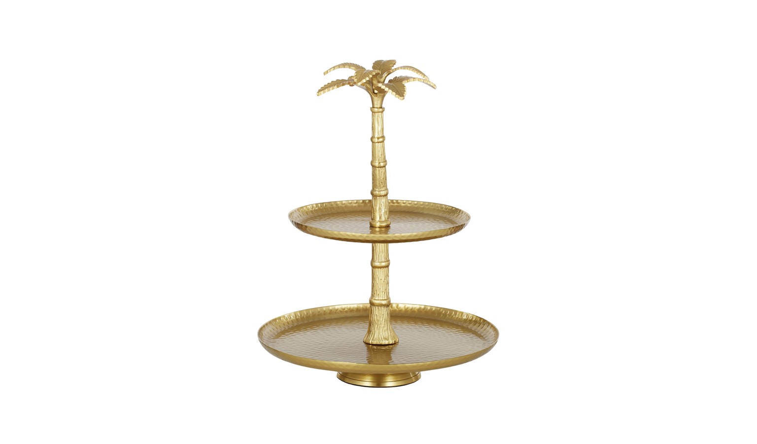 Kona 2-Tier Gold Metal Serving Stand 28x38cm