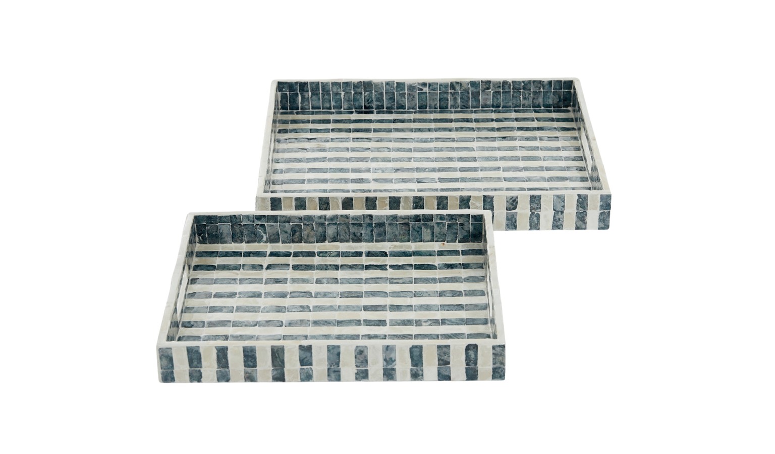Nya Mosaic Inlay Tray (Set of 2)