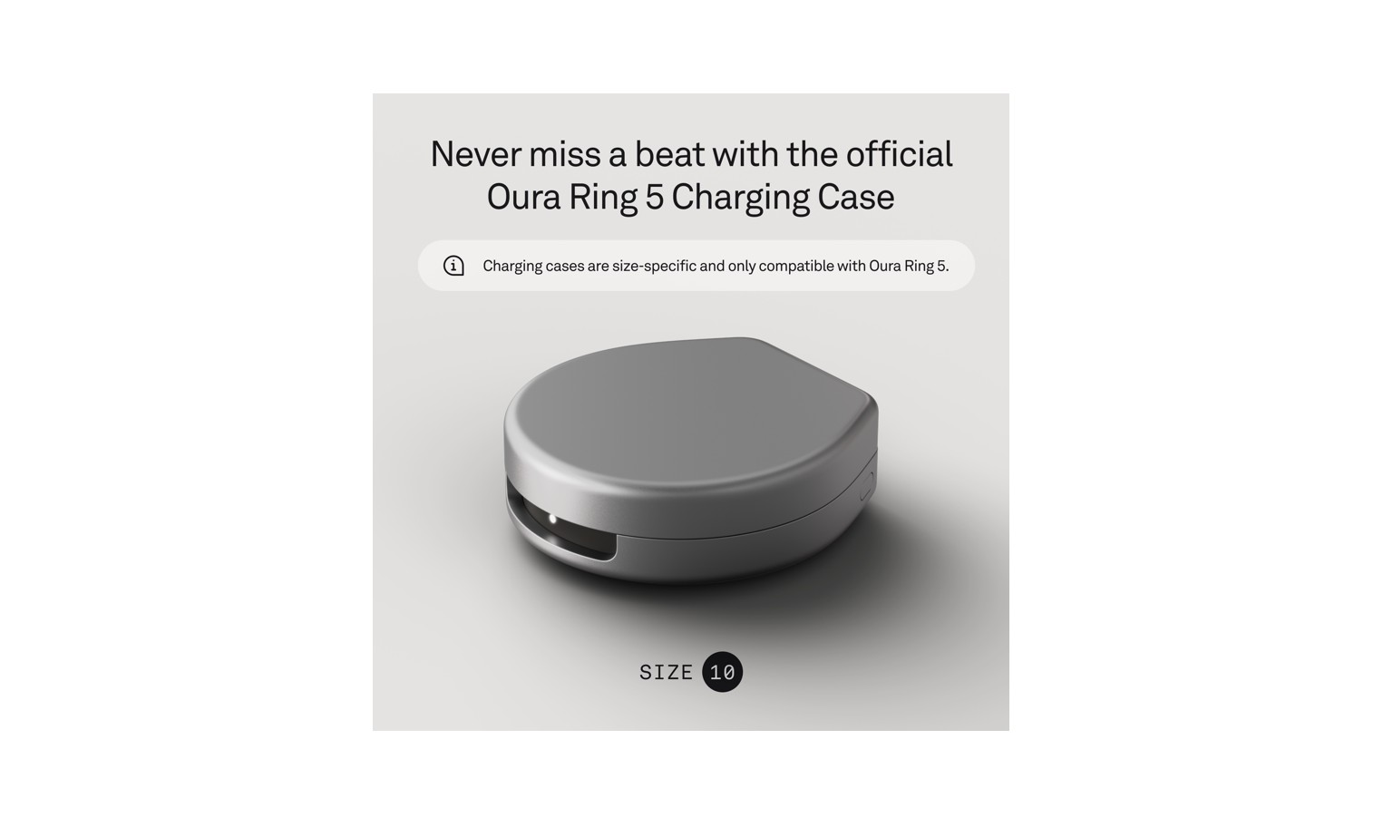 Oura Smart Ring 5 Size 10 Charging Case - Grey (JZ95-63312-10)_1