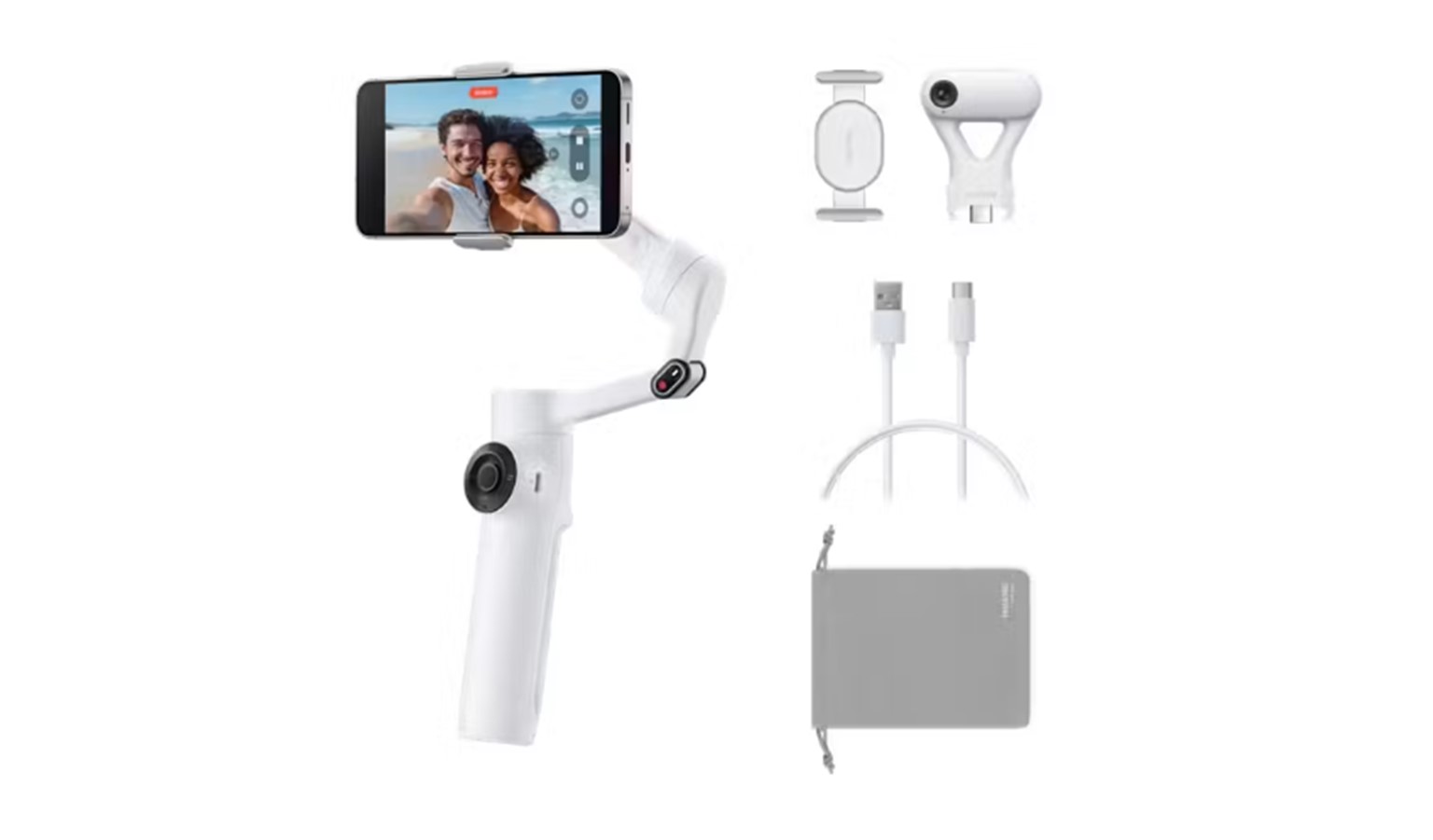 Insta360 Flow 2 Tracker Bundle - White