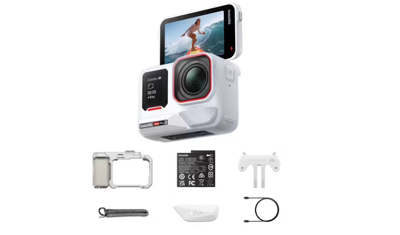 Insta360 Ace Pro 2 Xplorer Bundle - Arctic White (CINSBBGA-AW)