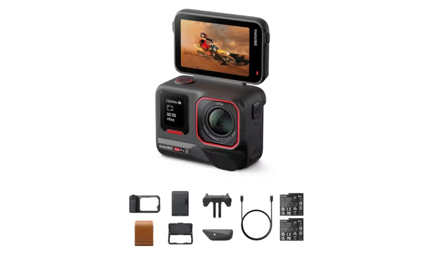 Insta360 Ace Pro 2 Flash Print Bundle Action Camera - Black (CINSBBGA_2141)