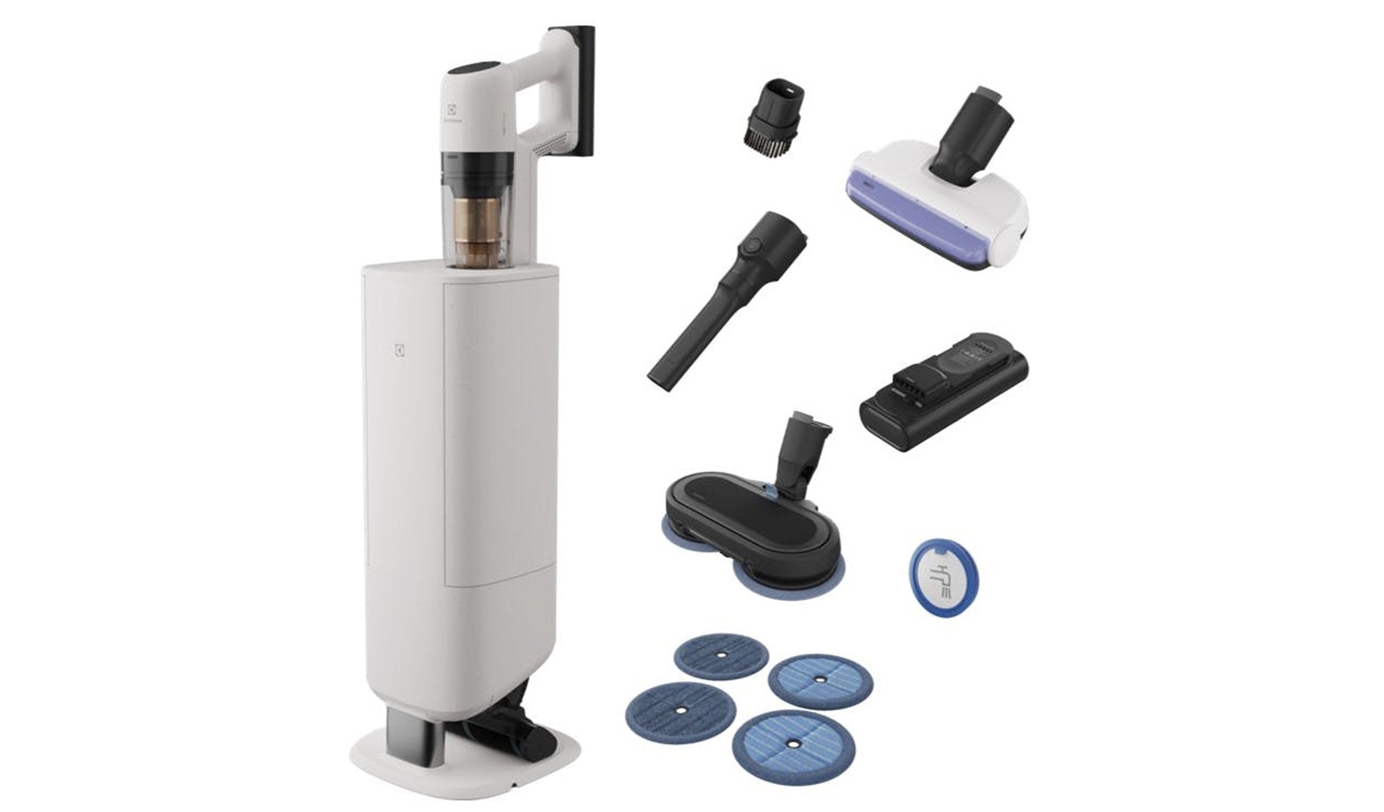 Electrolux 700 Cordless Handstick Vacuum Cleaner with All-in-One Station - Shell White Speckled (EFP72315S)
