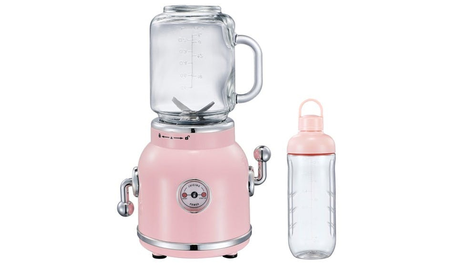 La Gourmet LGELRB400918 Retro Mini Juice Blender - Pink