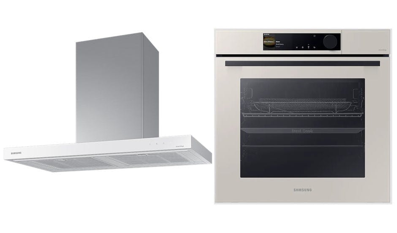 Samsung F-NK36CB-NV7B6 Bespoke 90cm Wall-mount Hood + 76L Bespoke Built-In Oven