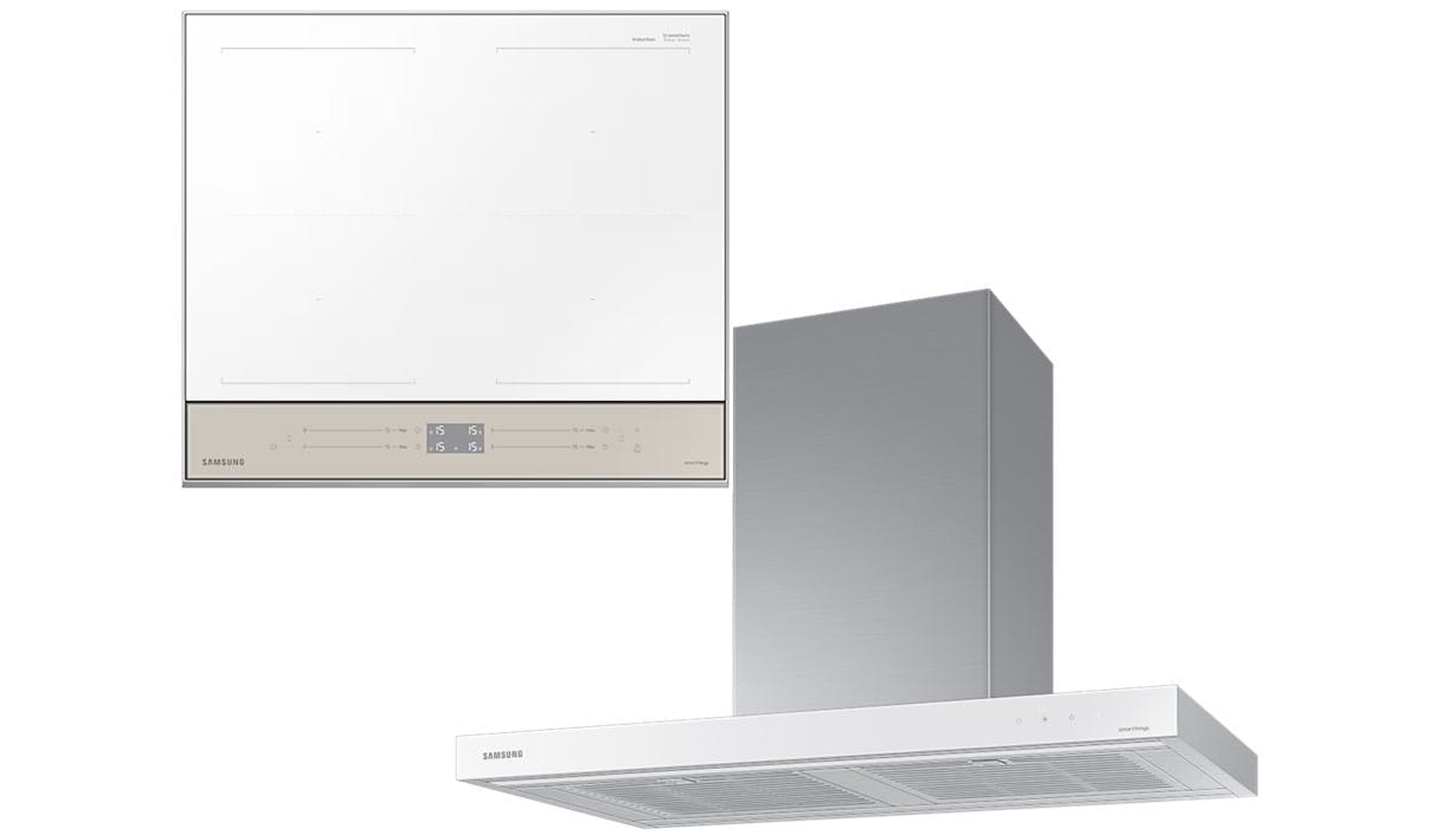 Samsung F-NZ64B-NK36CB 60cm Bespoke Induction Hob + Bespoke 90cm Wall-mount Hood