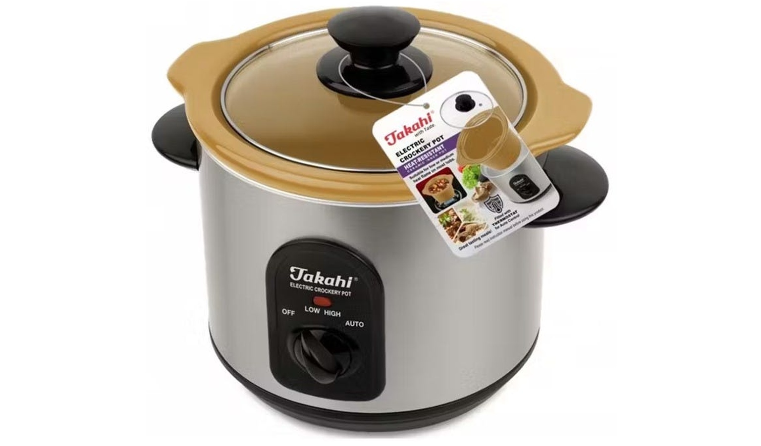 Takahi 1522HR-TS Electric Crockery Pot - Stainless Steel