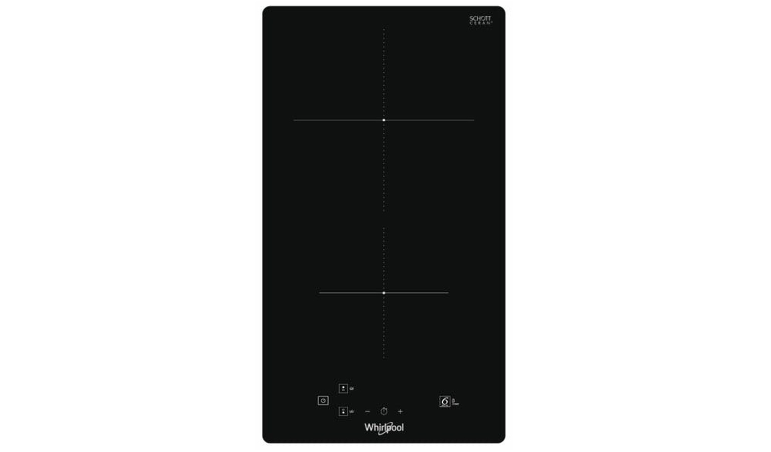 Whirlpool WSQ0530NEP 30cm 2 Zone Built-in Induction Hob - Black