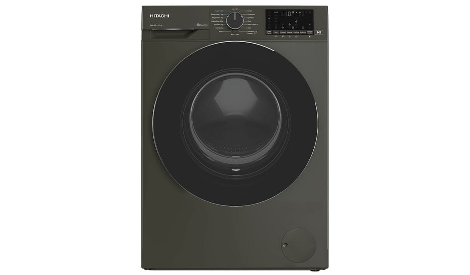 Hitachi BD-D100YFVEM Front Loading Washer Dryer - Volcanic Gray