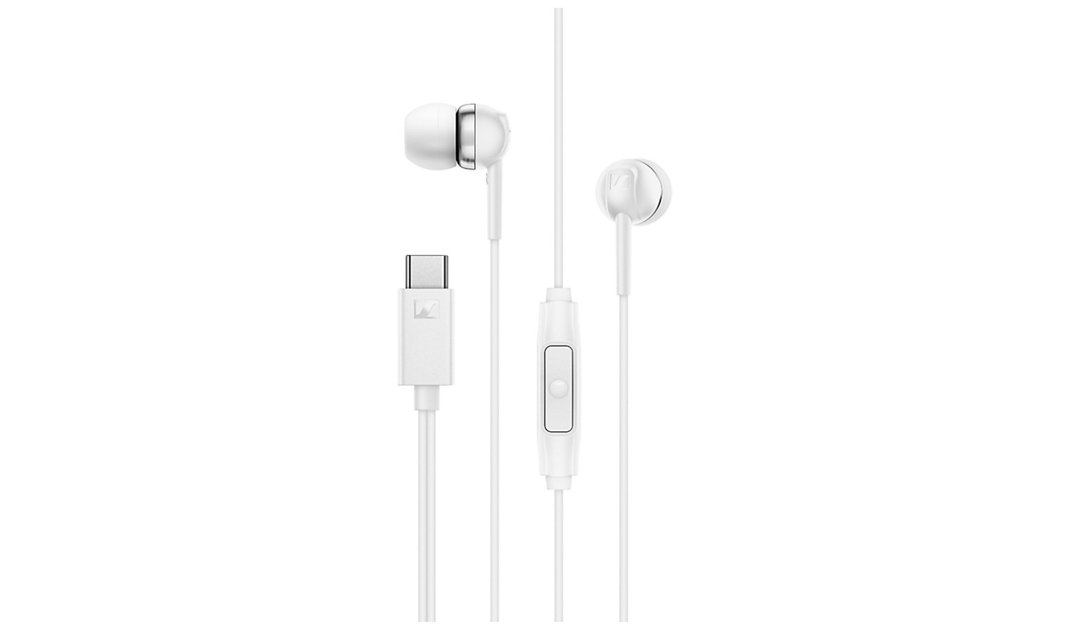 Sennheiser CX 80U Wired In-Ear Headphones with USB-C Connector - White (800151)_1
