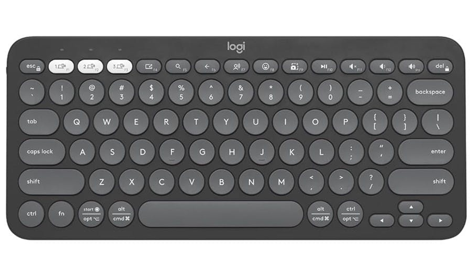 Logitech 920-011753 Pebble Keys 2 K380s Bluetooth Keyboard - Tonal Graphite