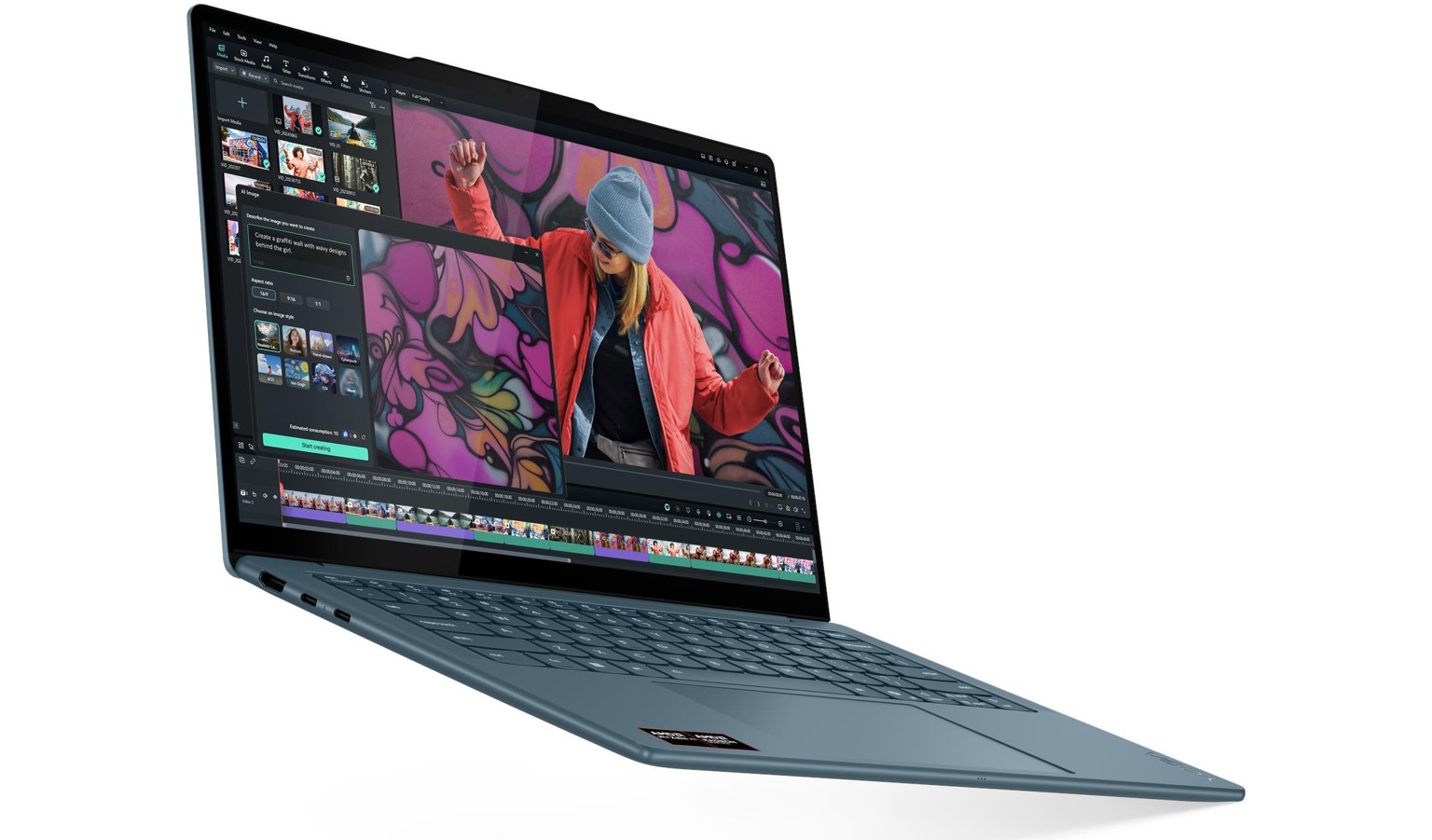 Lenovo Yoga Slim 7 14AKP10 14-inch AMD Ryzen AI 7-345/16GB/512GB SSD Integrated AMD Radeon 840M Graphics Copilot+ PC - Tidal Teal (83JY00ARSB)_1