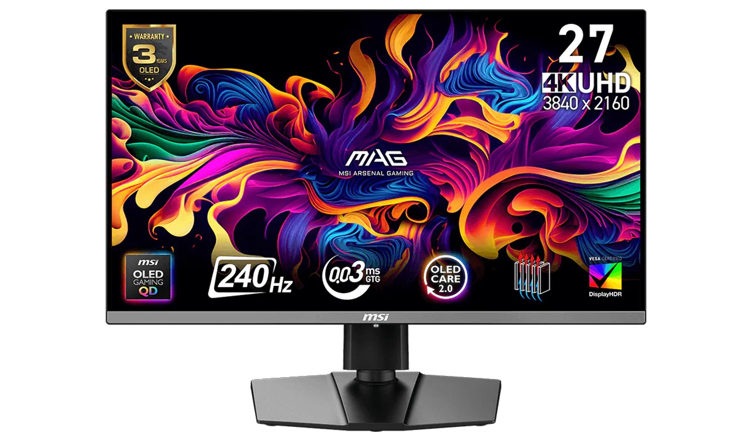 MSI MAG 272UP QD-OLED X24 26.5-inch Gaming Monitor - Black (9S6-3CD79A-024)