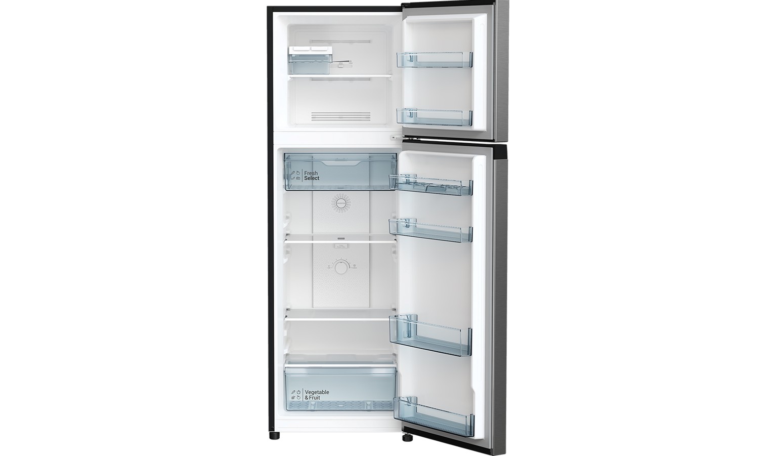 Hitachi Stylish Line 260L 2 Door Top Freezer Fridge - Inox (HRTN5275MF1XSG)_2