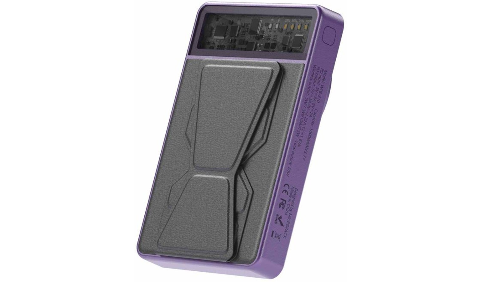 Micropack 10000mAh 3-in1 Fast Charging Magnetic Wireless Power Bank - Purple (WPB-310-PL)_3