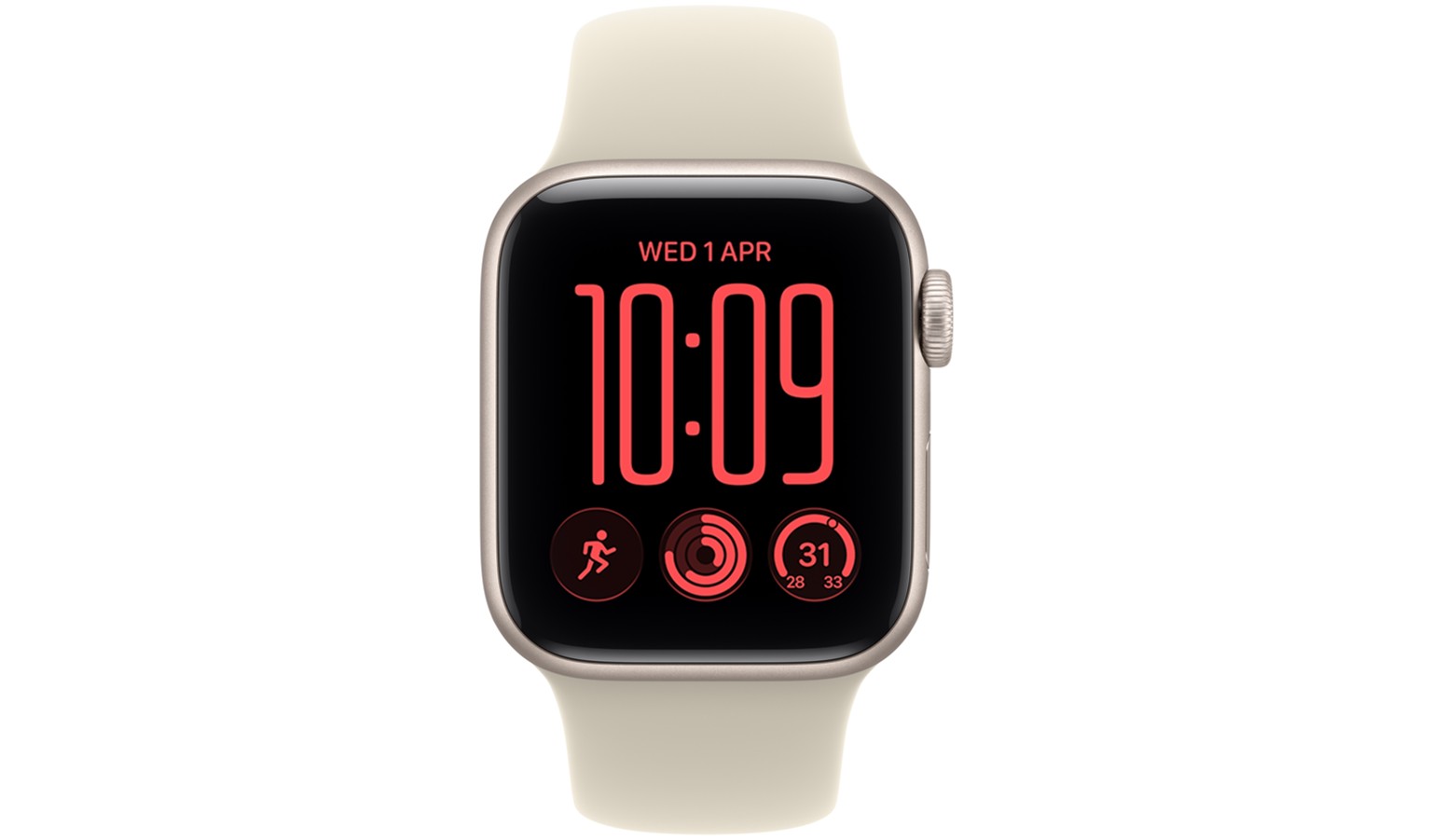 Apple Watch SE 3 GPS 40mm - Starlight Aluminium Case with Sand Sport Band - S/M_1