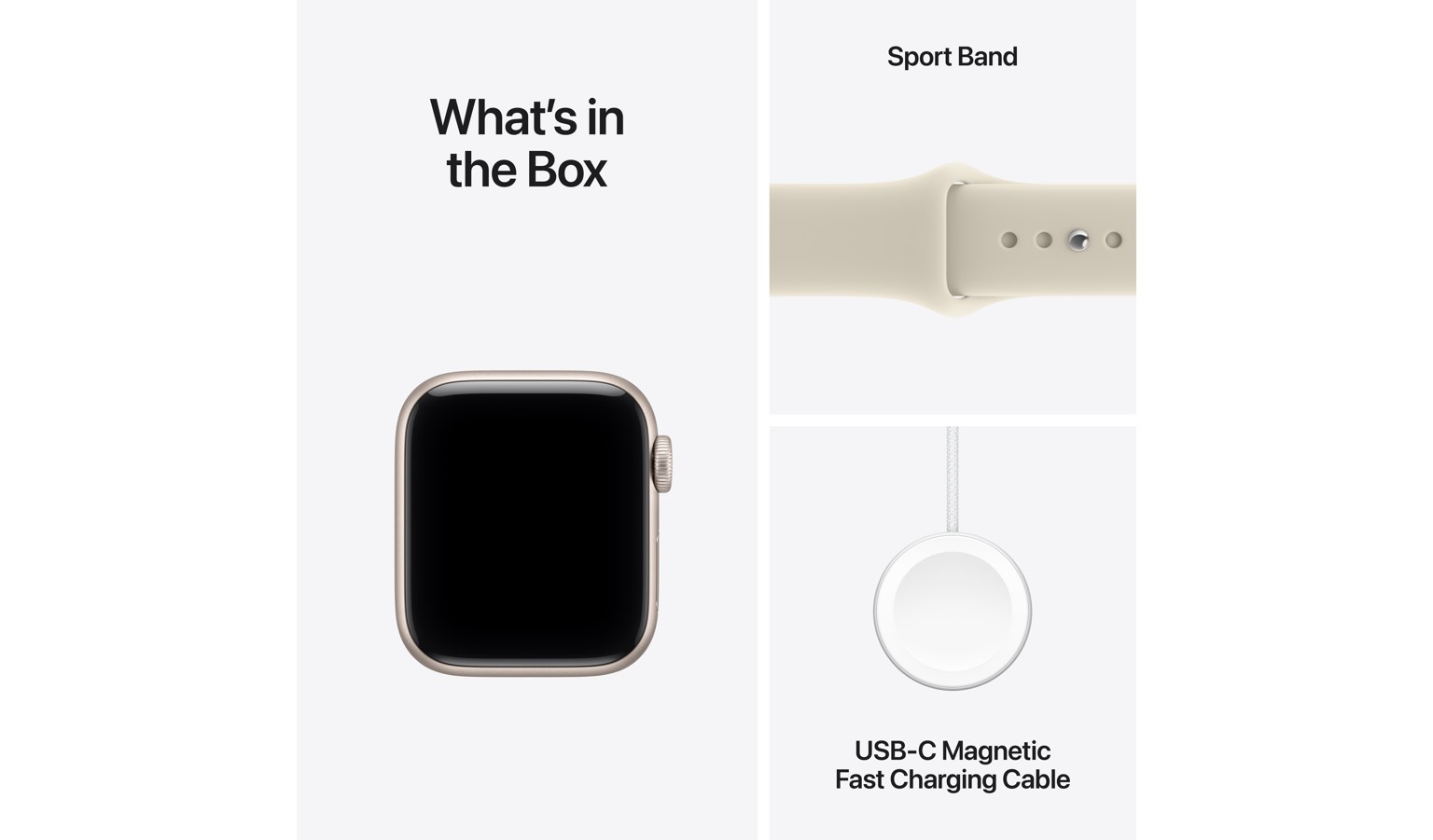Apple Watch SE 3 GPS 40mm - Starlight Aluminium Case with Sand Sport Band - S/M_8