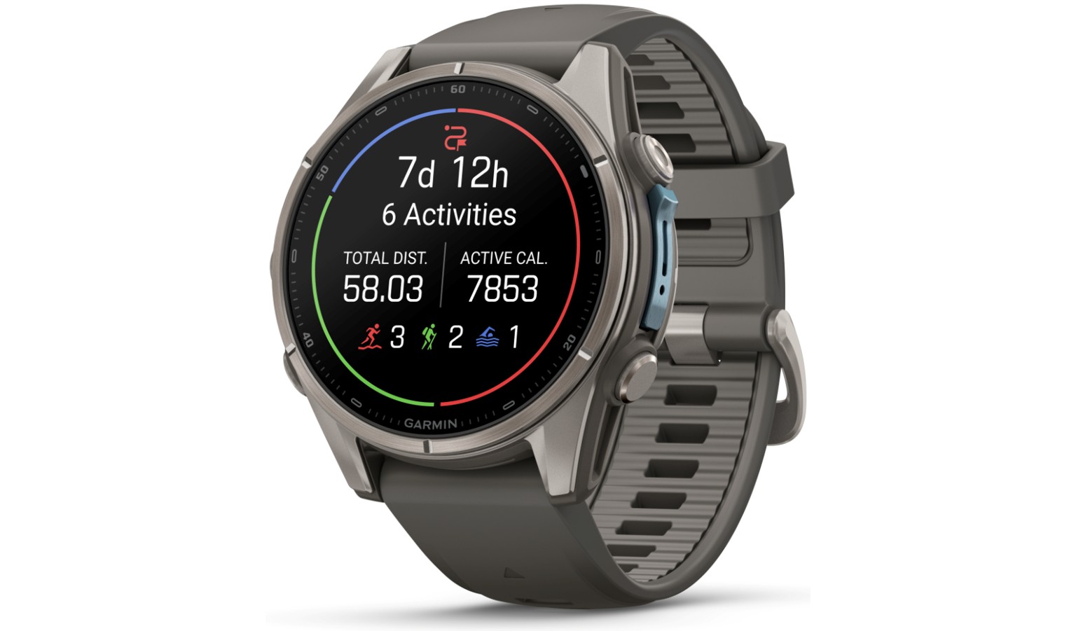 Garmin fēnix 9 - 43mm GPS Smartwatch - Titanium with Pebble Gray Silicone Band (GM-010-04761-15)_4