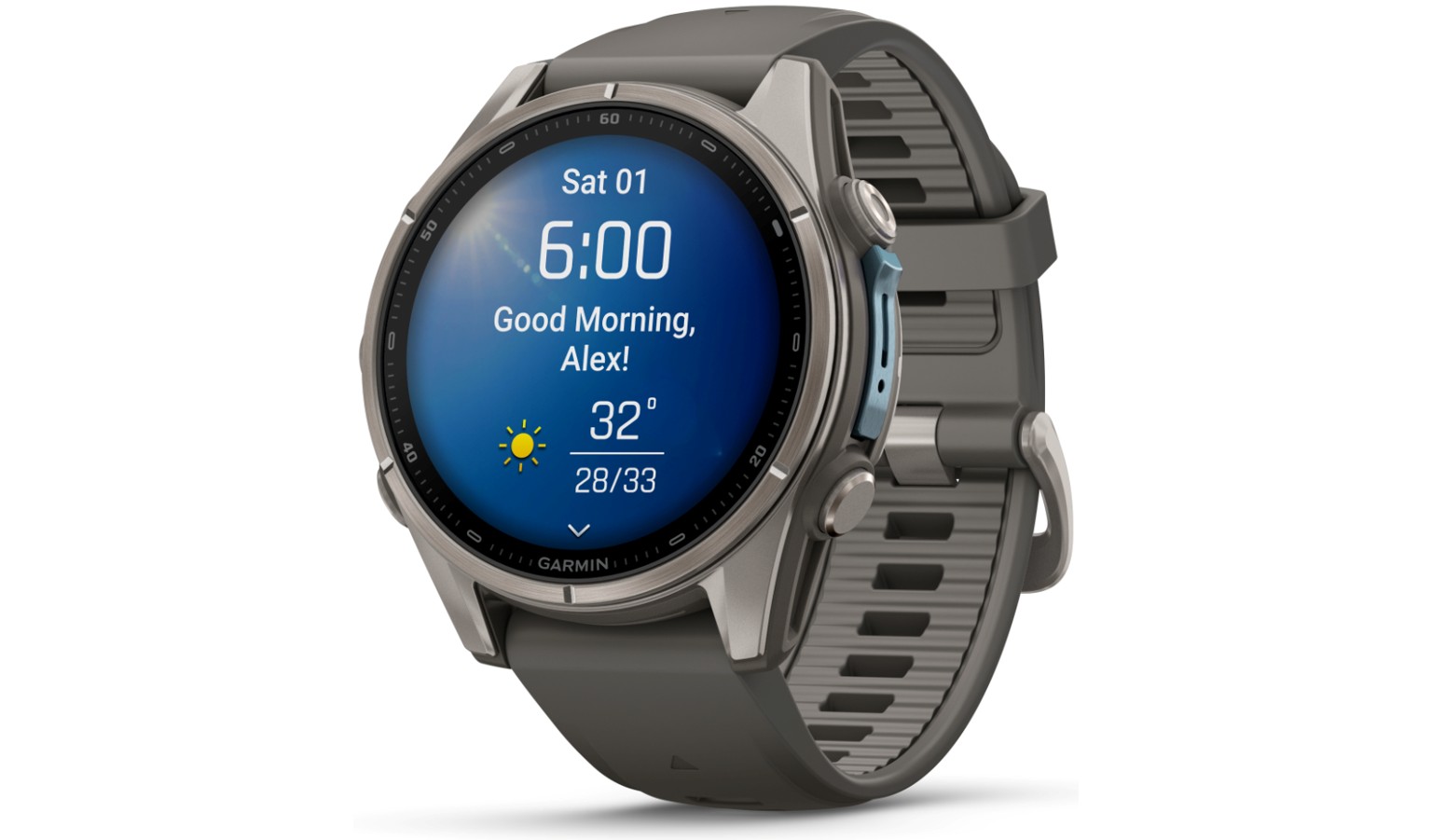 Garmin fēnix 9 - 43mm GPS Smartwatch - Titanium with Pebble Gray Silicone Band (GM-010-04761-15)_6