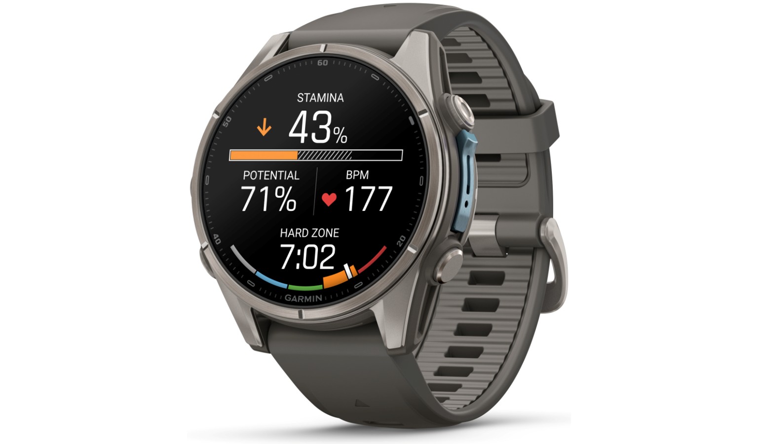 Garmin fēnix 9 - 43mm GPS Smartwatch - Titanium with Pebble Gray Silicone Band (GM-010-04761-15)_8